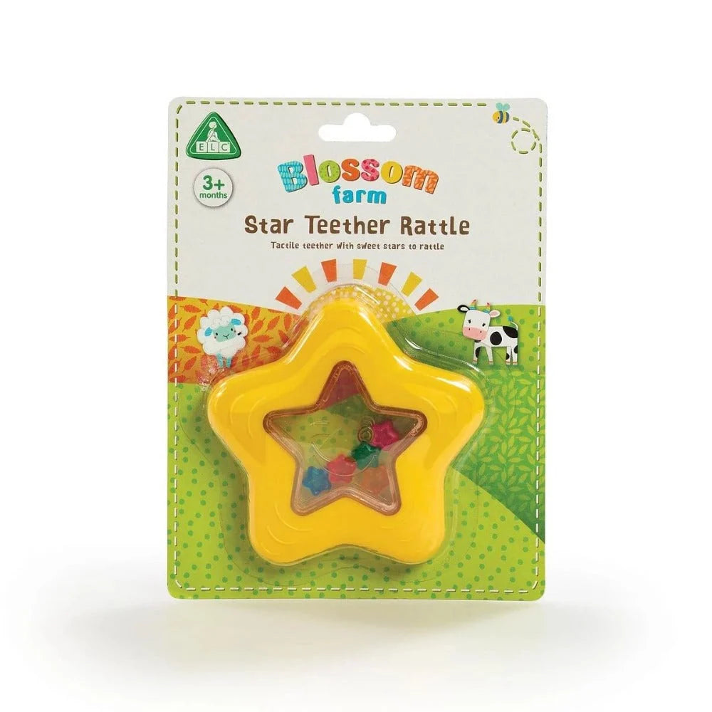 Early Learning Centre Blossom Farm Star Teether Rattle – Baby Sensory Toy
