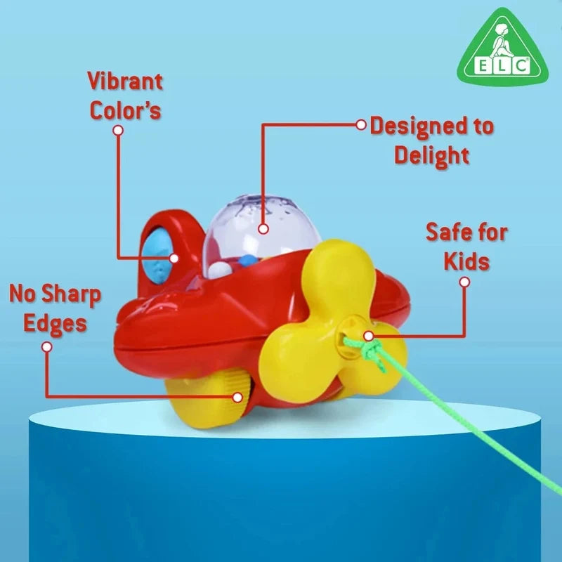 Early Learning Centre Pull Along Popping Plane Toy for Toddlers