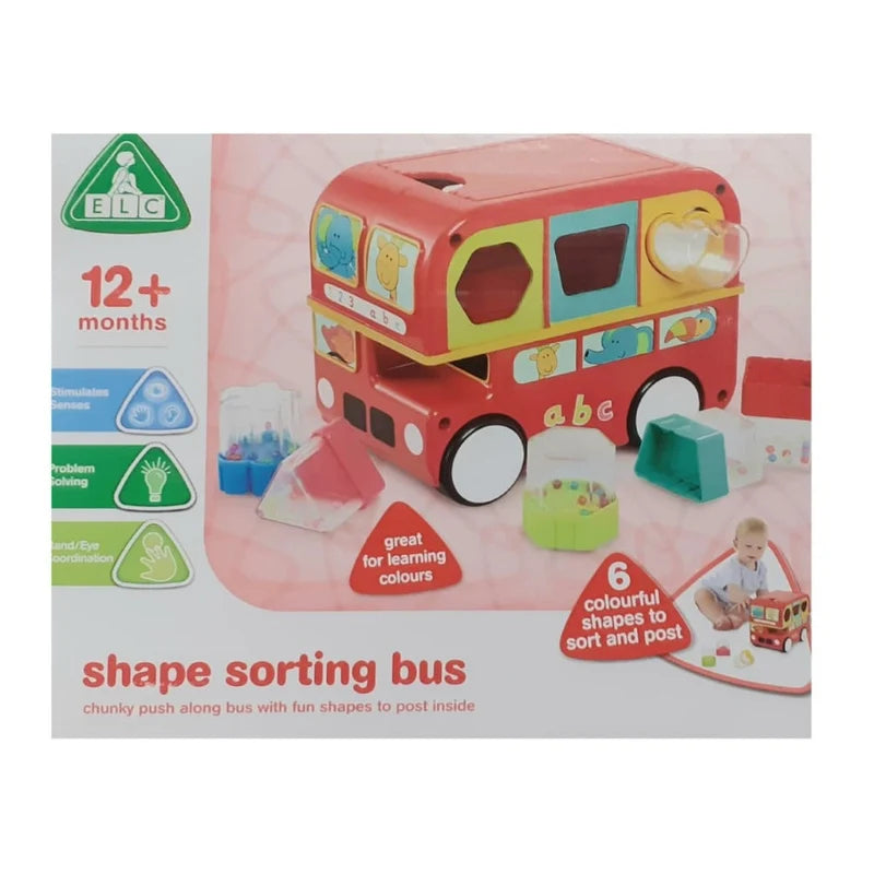 Early Learning Centre Shape Sorting Bus – Red Double-Decker Educational Toy