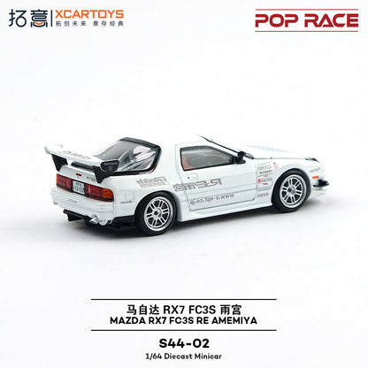 XCARTOYS POPRACE 1:64 MAZDA RX7 FC3S RE AMEMIYA S44-02 Alloy Car Diecast