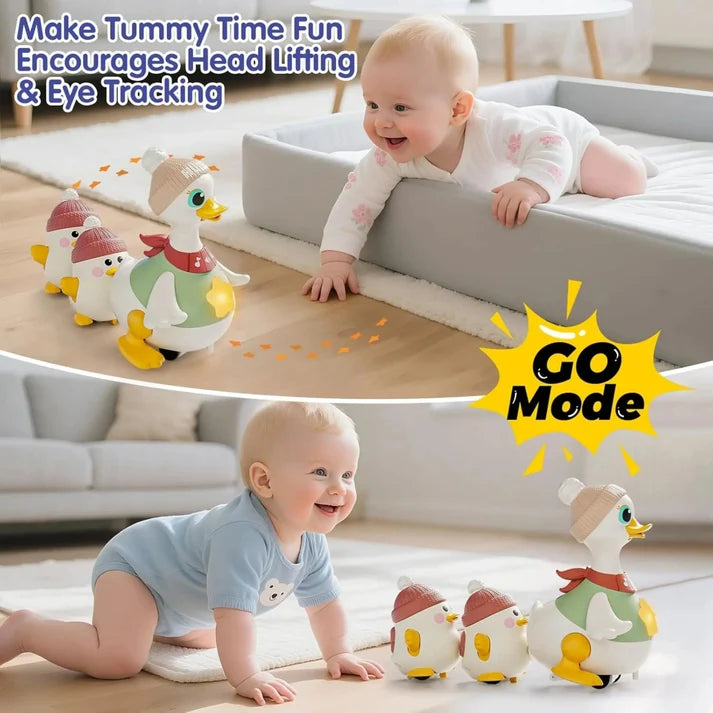 Hola HE9987 Waddling Duck Family With 2 Baby Duck For 6M+ Ages