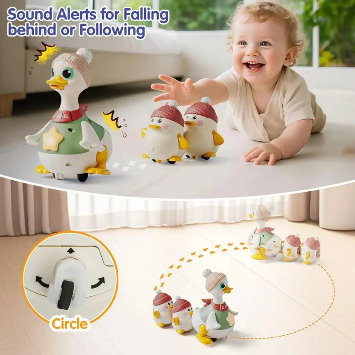 Hola HE9987 Waddling Duck Family With 2 Baby Duck For 6M+ Ages
