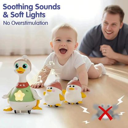 Hola HE9987 Waddling Duck Family With 2 Baby Duck For 6M+ Ages