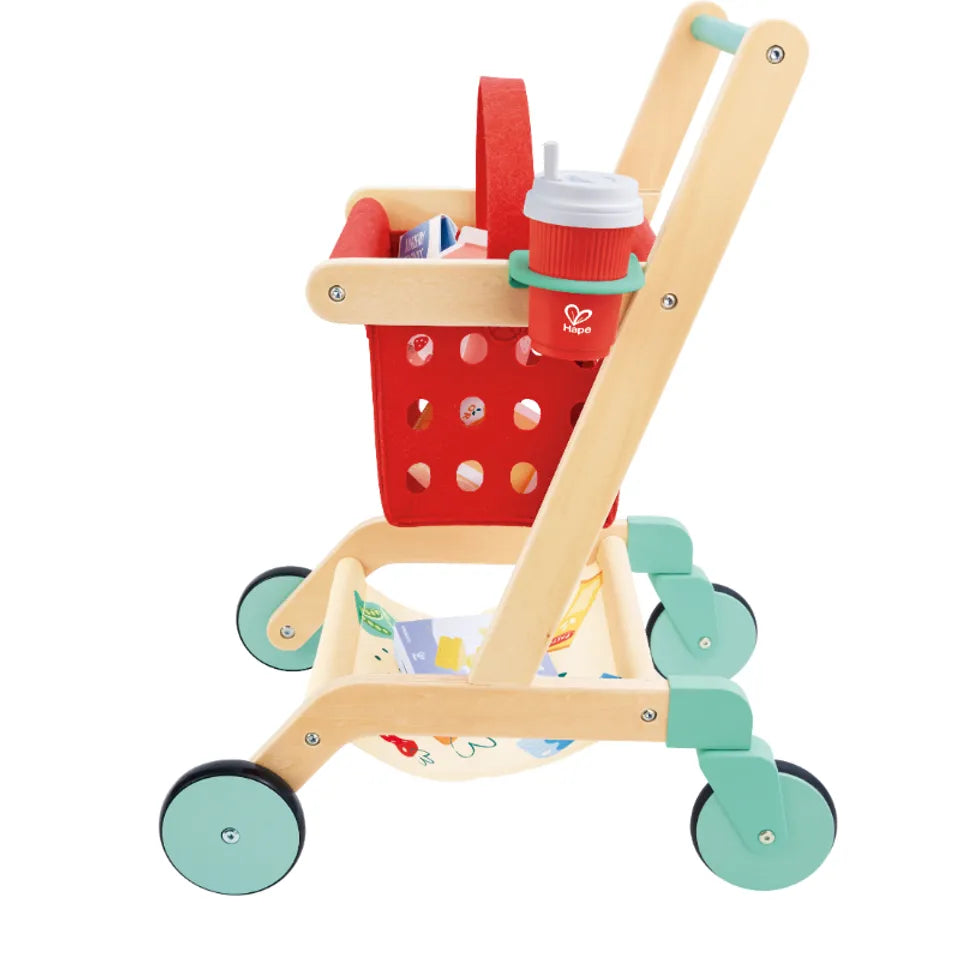 Hape Little Shopper's Cart & Basket Suitable for Age 3+ Years