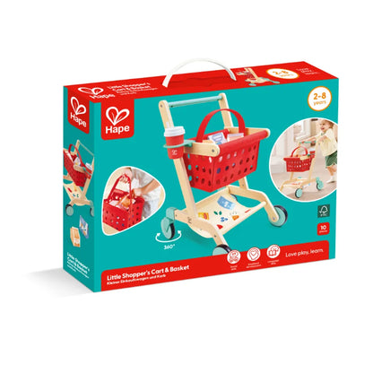 Hape Little Shopper's Cart & Basket Suitable for Age 3+ Years