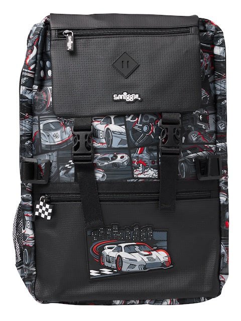 Smiggle Big Size Foldover Backpack for Kids - SPORTS CAR