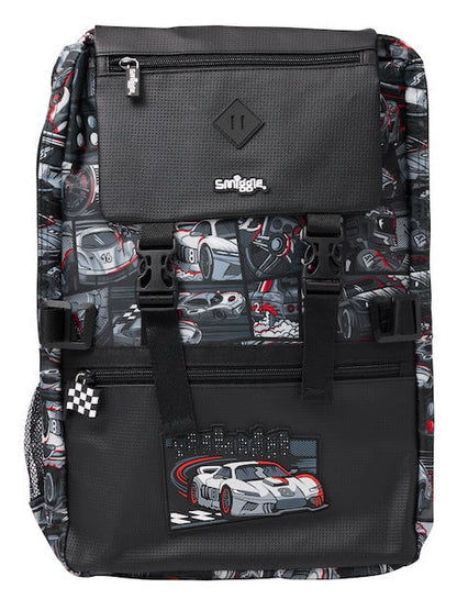 Smiggle Big Size Foldover Backpack for Kids - SPORTS CAR