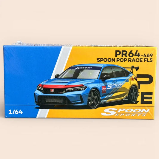 POP RACE SPOON Honda Civic Type R FL5 1:64 Scale Diecast Model Car