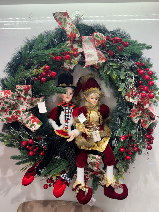 Royal Heritage Oversized Luxe Christmas Wreath – Exclusive Designer Decoration for Elegant Festive Homes ( 80 CM)