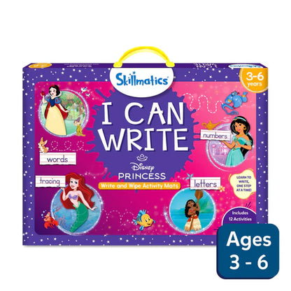 SKILLMATICS I Can Write Disney Princesses | Reusable Activity Mats (ages 3-6)