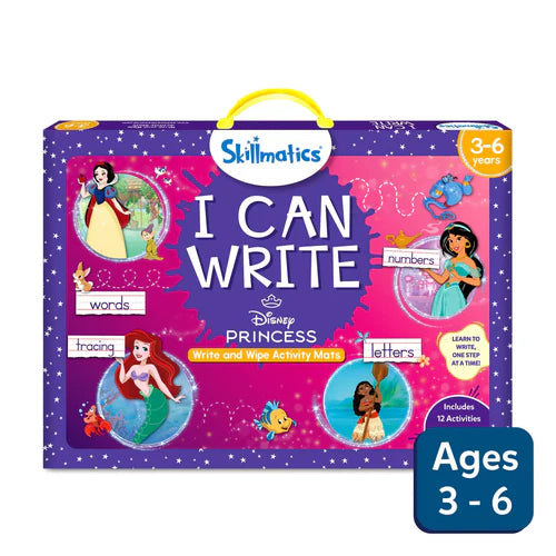 SKILLMATICS I Can Write Disney Princesses | Reusable Activity Mats (ages 3-6)