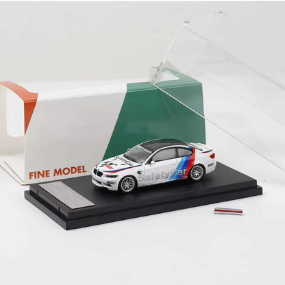 Fine Model BMW M3 E92 White Safety Car 1:64 Diecast Model