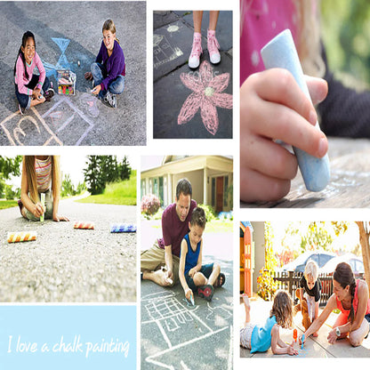 Jar Melo Jumbo Sidewalk Chalk - 24 Colors Kit with 2 Holder