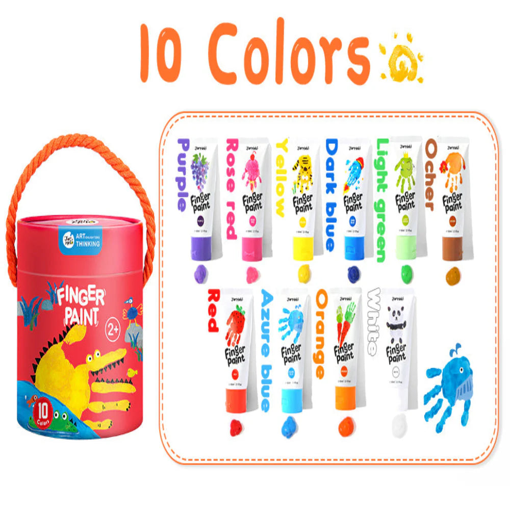 Jar Melo Washable Finger Paint Colors Set