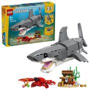 LEGO Creator 3-in-1 31381 Fierce Shark with a Treasure Chest – 379 Pieces