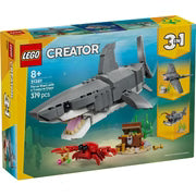 LEGO Creator 3-in-1 31381 Fierce Shark with a Treasure Chest – 379 Pieces