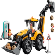 LEGO City 60480 Yellow Backhoe Loader – 301 Pieces Construction Vehicle Set