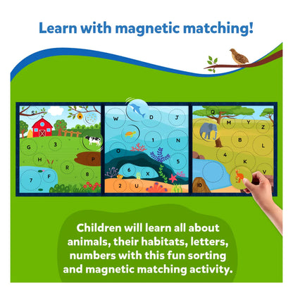 SKILLMATICS Letters, Numbers & Animals | Magnetic Matching Activity (ages 3-6)