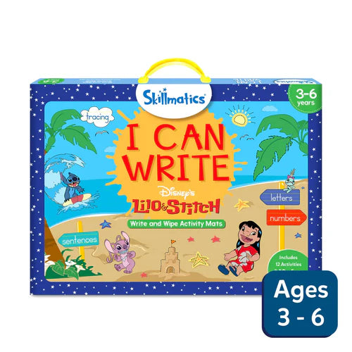 SKILLMATICS I Can Write Disney's Lilo & Stitch | Reusable Activity Mats (ages 3-6)