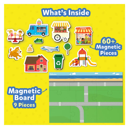 SKILLMATICS Magnetopia - Design Your City | Interactive Pretend Play Set (ages 3-7)