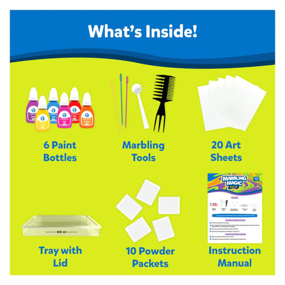 SKILLMATICS Marbling Magic Paint Kit | Water Marbling Kit (ages 6-12)