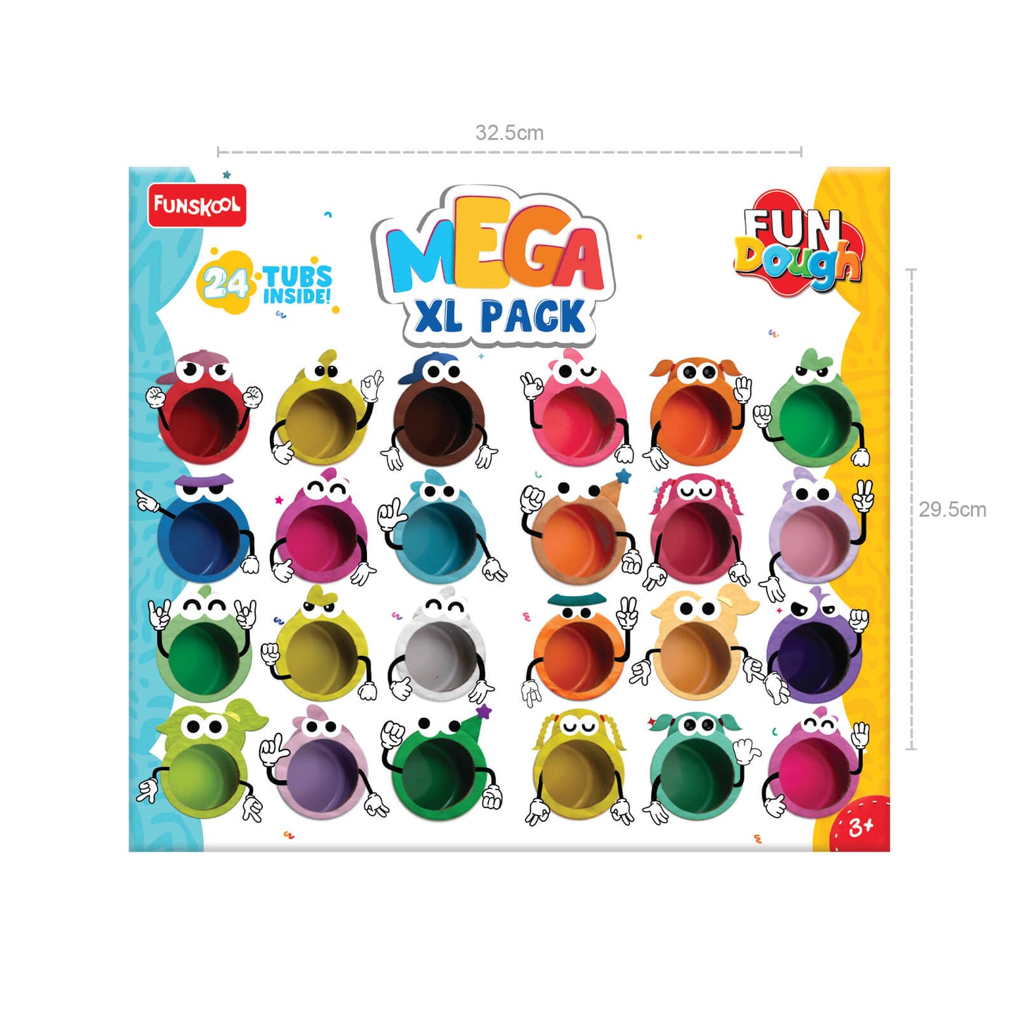 Fundough Mega XL Pack, Play Dough, Art and Craft Set for Kid (PACK OF 6)