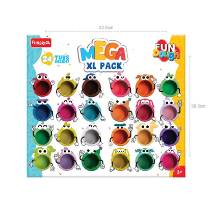 Fundough Mega XL Pack, Play Dough, Art and Craft Set for Kid (PACK OF 6)