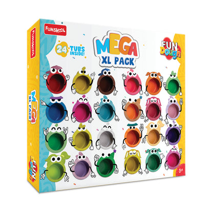 Fundough Mega XL Pack, Play Dough, Art and Craft Set for Kid (PACK OF 6)