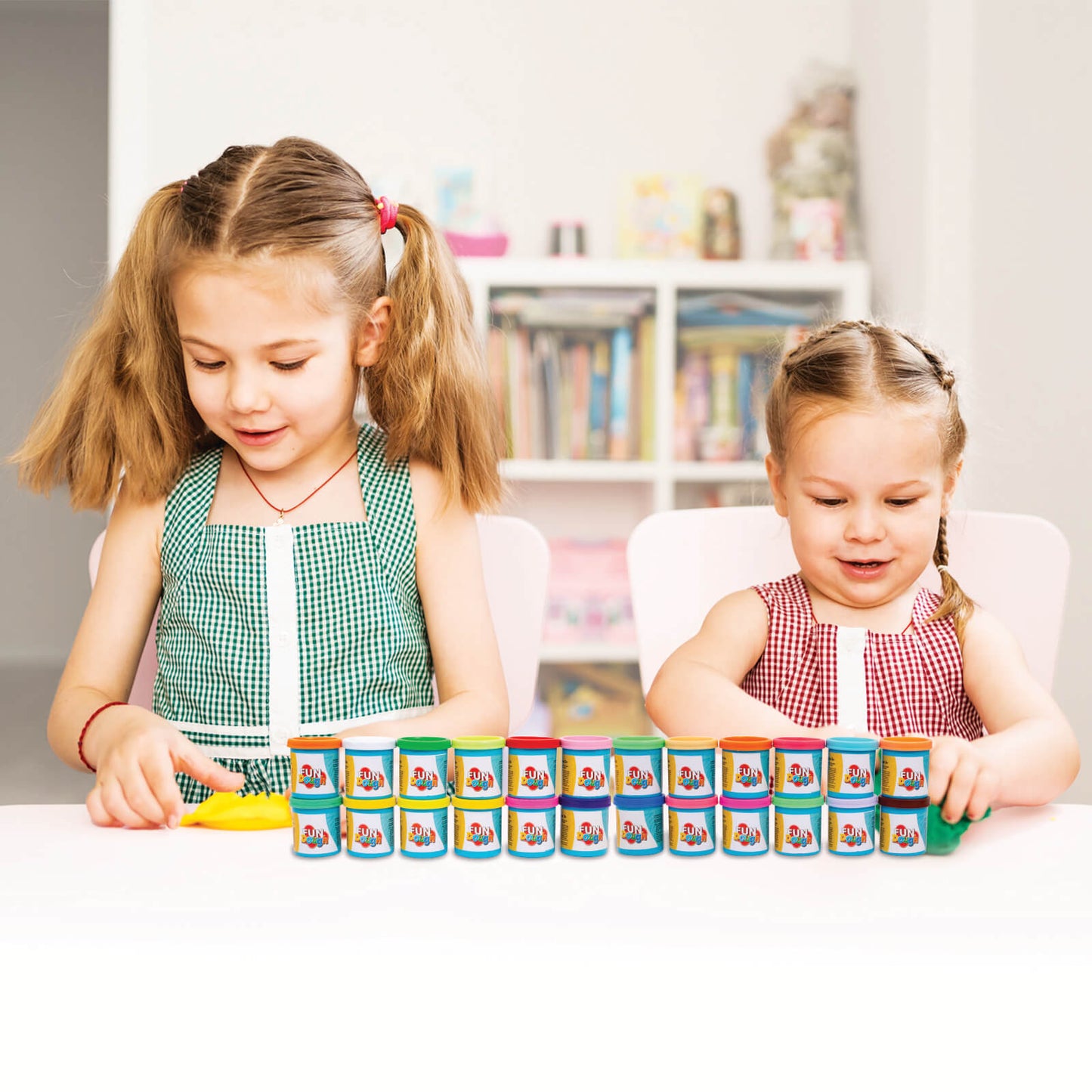Fundough Mega XL Pack, Play Dough, Art and Craft Set for Kid (PACK OF 6)