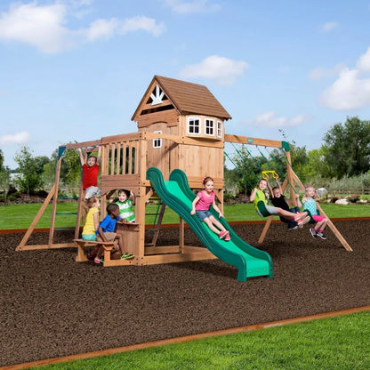 BYD Montpelier Swing Set, Outdoor Swing Set for Kids, Outdoor Playset for Toddler