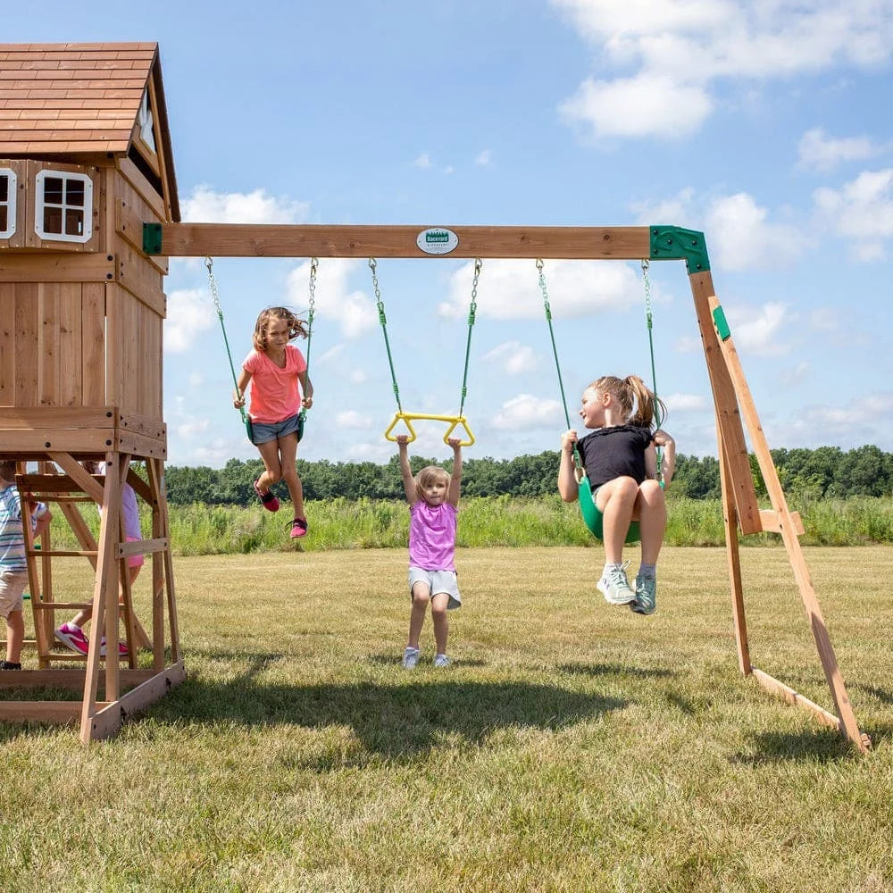 BYD Montpelier Swing Set, Outdoor Swing Set for Kids, Outdoor Playset for Toddler