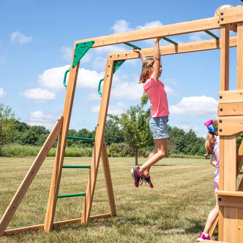 BYD Montpelier Swing Set, Outdoor Swing Set for Kids, Outdoor Playset for Toddler