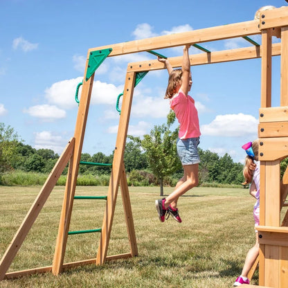 BYD Montpelier Swing Set, Outdoor Swing Set for Kids, Outdoor Playset for Toddler