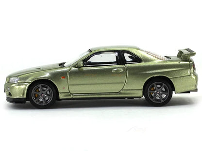 Motorhelix Nissan GT-R R34 Nismo CRS Gunmetal Grey 1:64 Diecast Model Car