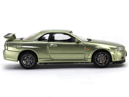 Motorhelix Nissan GT-R R34 Nismo CRS Gunmetal Grey 1:64 Diecast Model Car