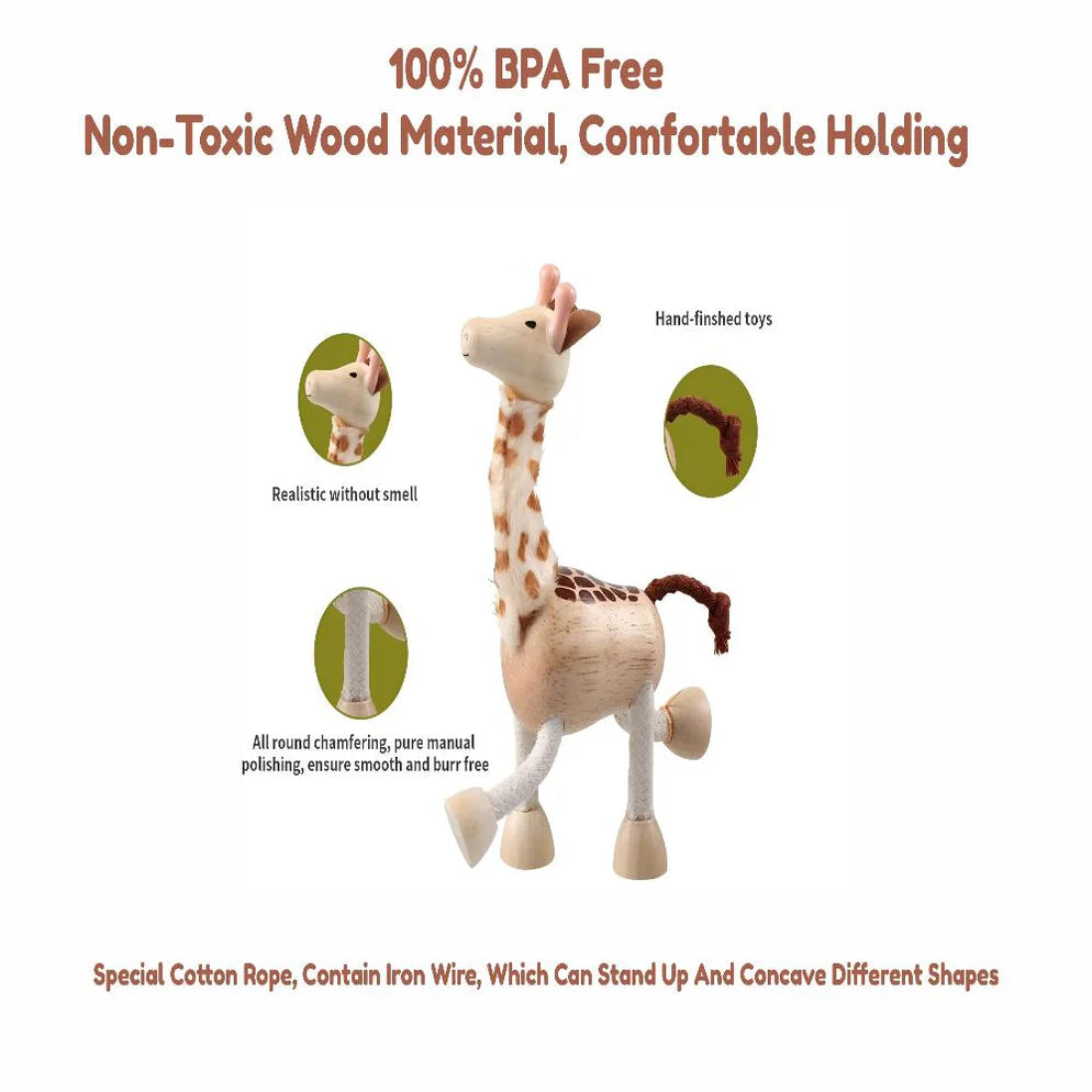 Open Ended Bendimals - Flexible Wooden Animals (Each Sold Separately)