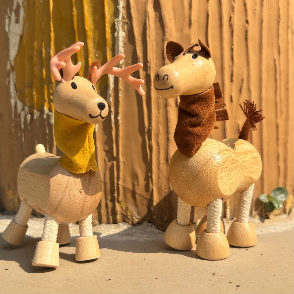 Open Ended Bendimals - Flexible Wooden Animals (Each Sold Separately)