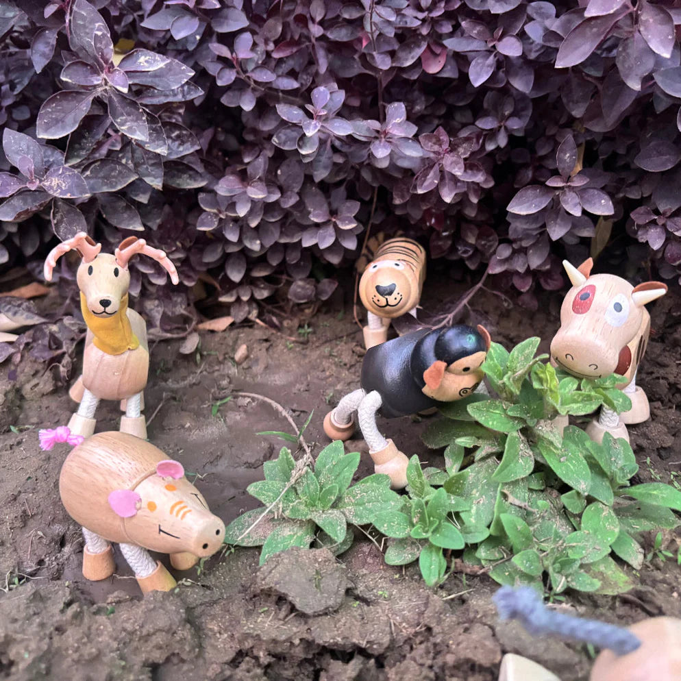 Open Ended Bendimals - Flexible Wooden Animals (Each Sold Separately)