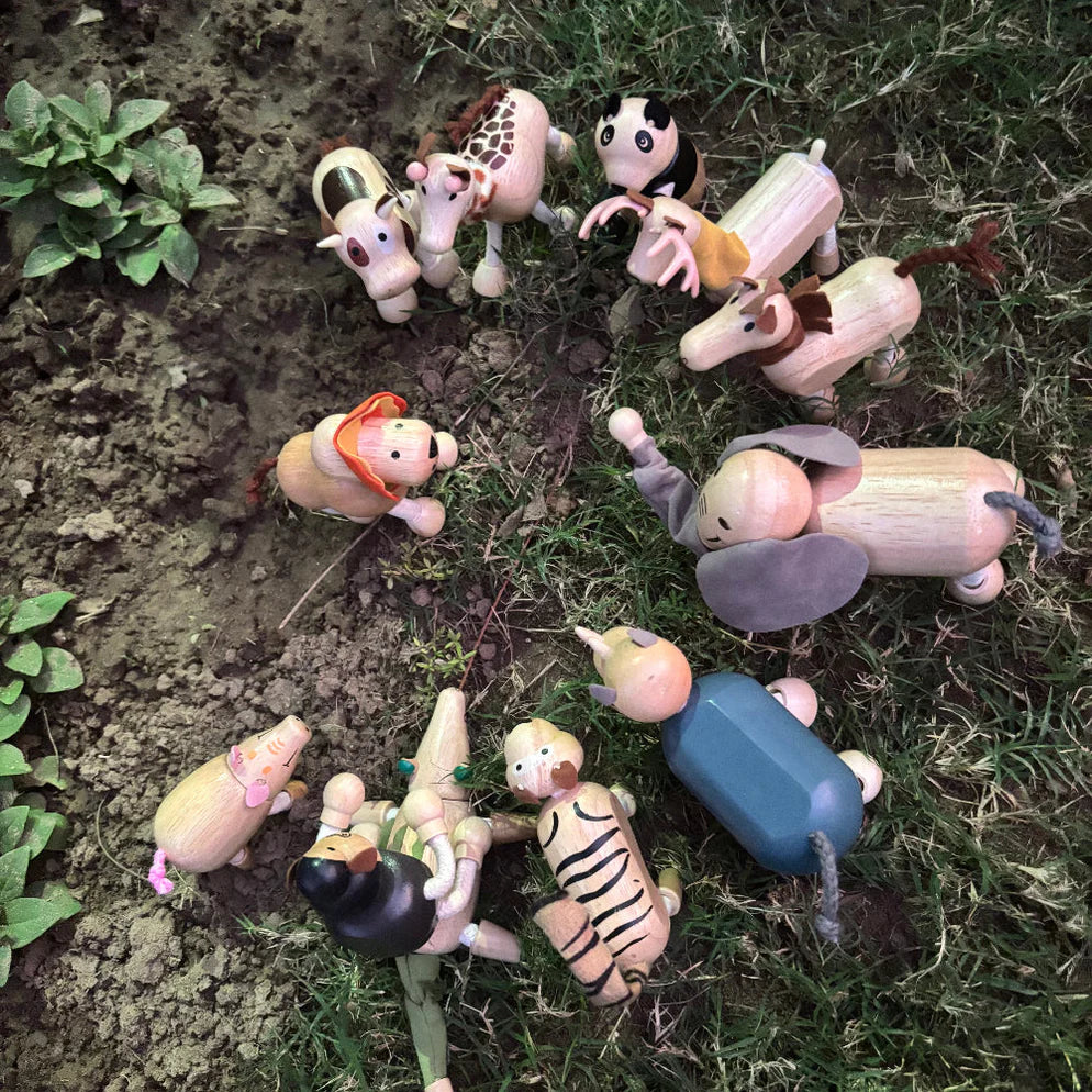 Open Ended Bendimals - Flexible Wooden Animals (Each Sold Separately)