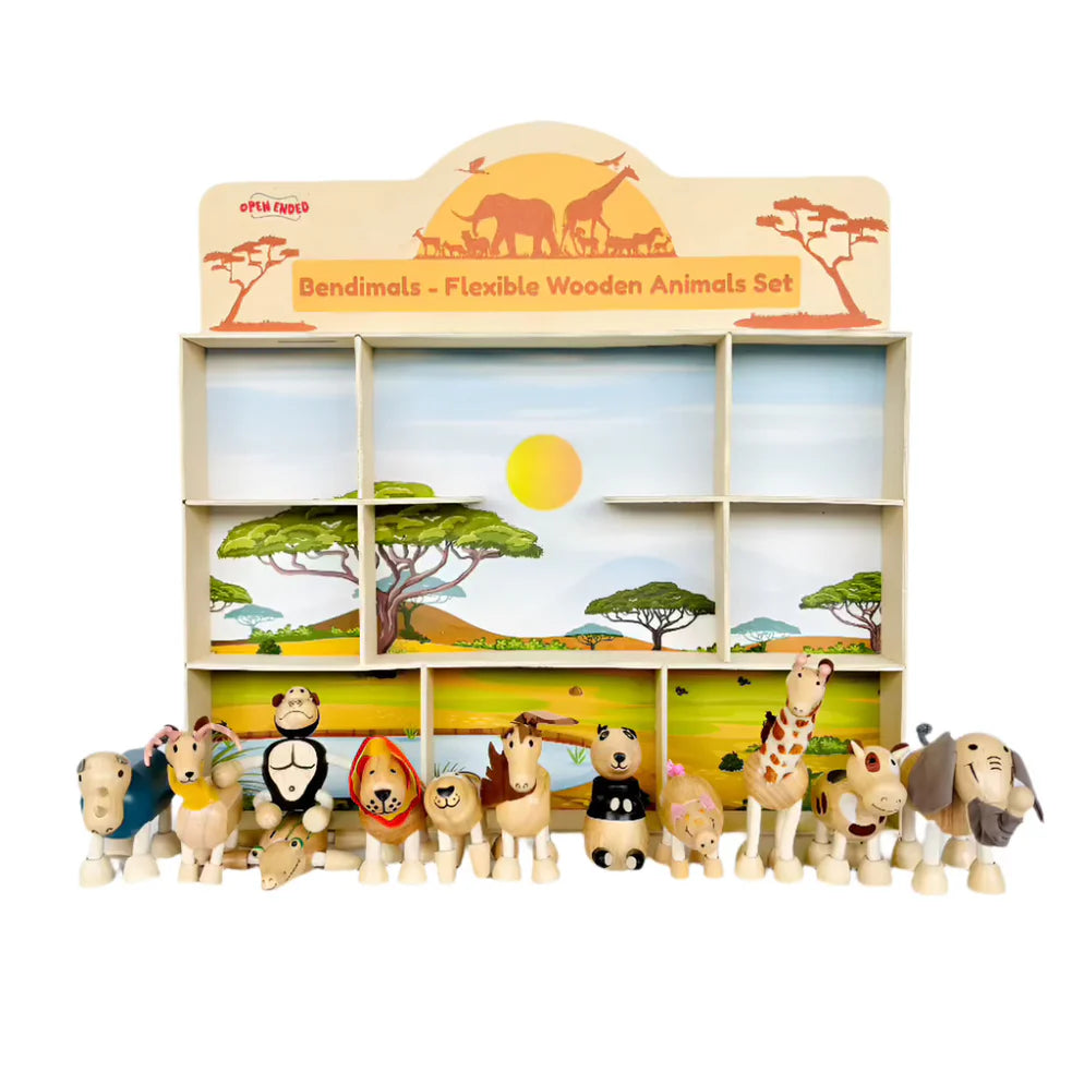 Open Ended Bendimals - Flexible Wooden Animals (Each Sold Separately)