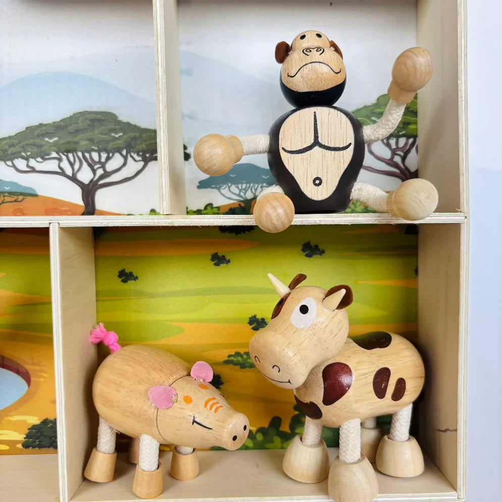 Open Ended Bendimals - Flexible Wooden Animals (Each Sold Separately)
