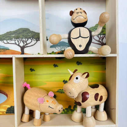Open Ended Bendimals - Flexible Wooden Animals (Each Sold Separately)