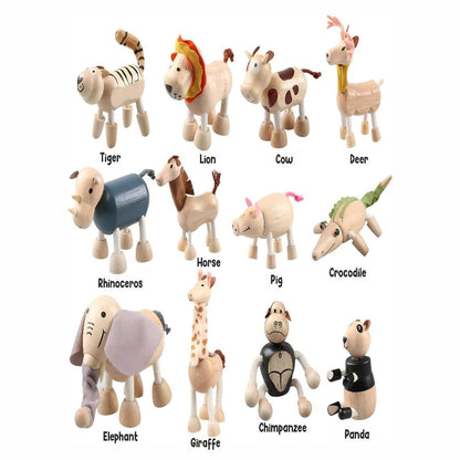 Open Ended Bendimals - Flexible Wooden Animals (Each Sold Separately)
