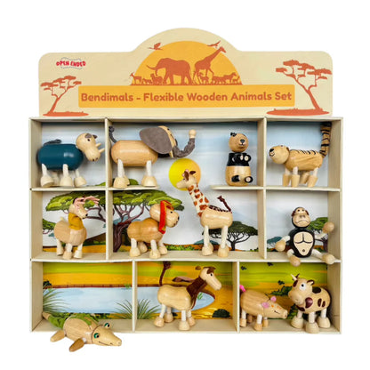 Open Ended Bendimals - Flexible Wooden Animals (Each Sold Separately)