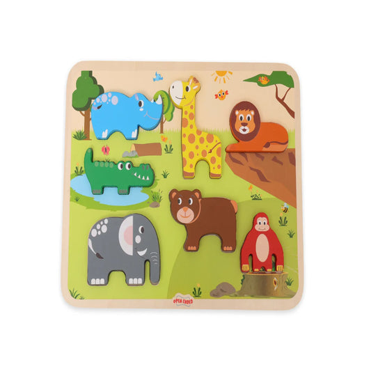 Open Ended Chunky Puzzle New Design- Animals