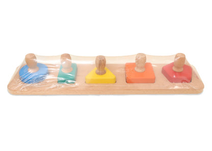 Open Ended Montessori Multi Peg Shape Stacker