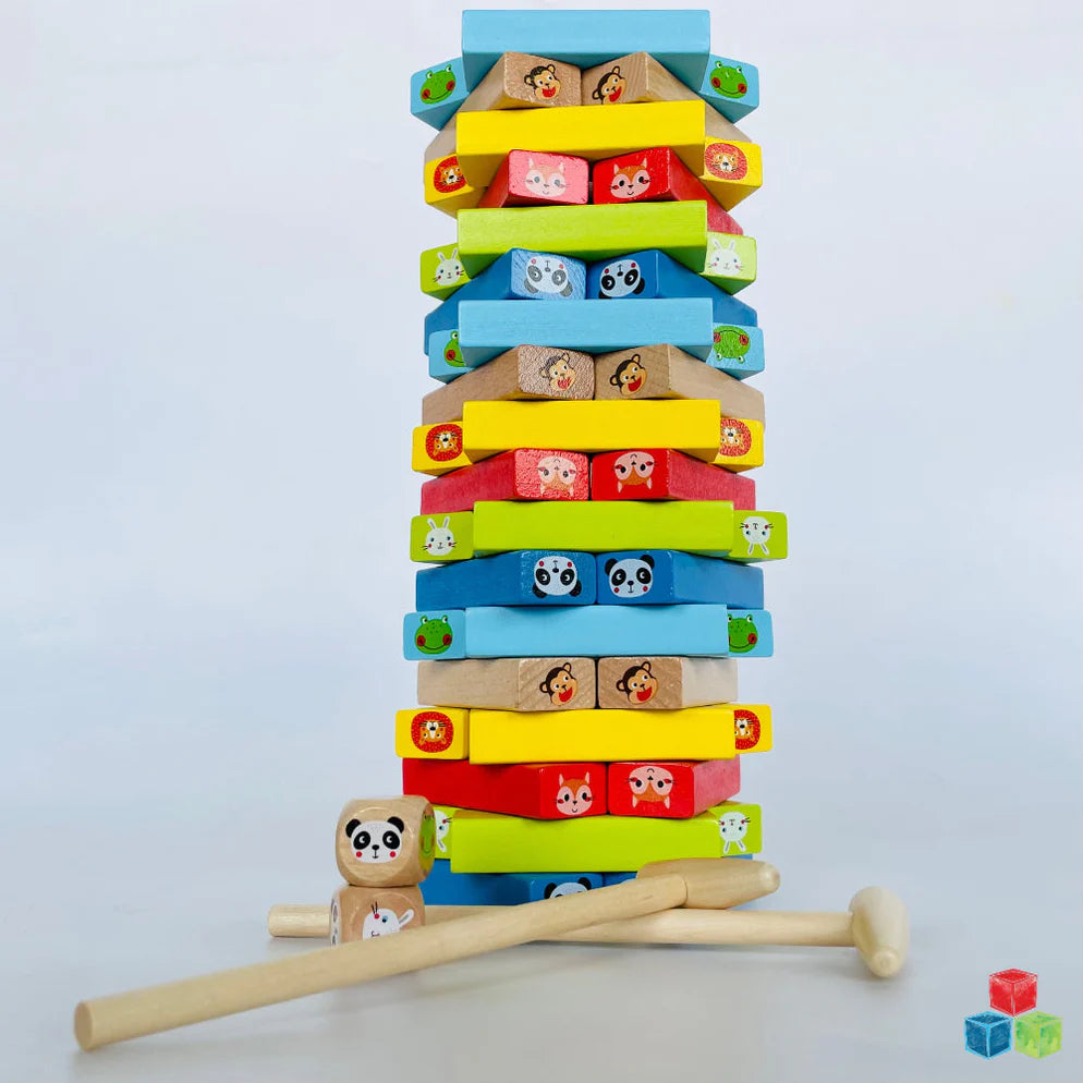 Open Ended Jungle Tumble Wooden Stacking Game