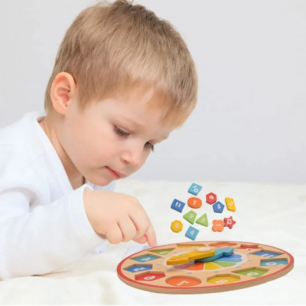 Open Ended Wooden Clock Learning Kit