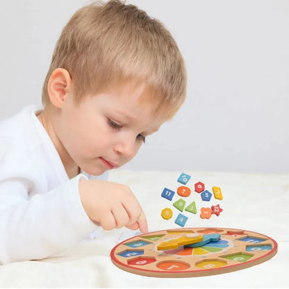 Open Ended Wooden Clock Learning Kit