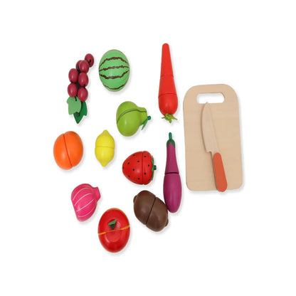 Open Ended Wooden Cutting Set - Fruits & Veggies